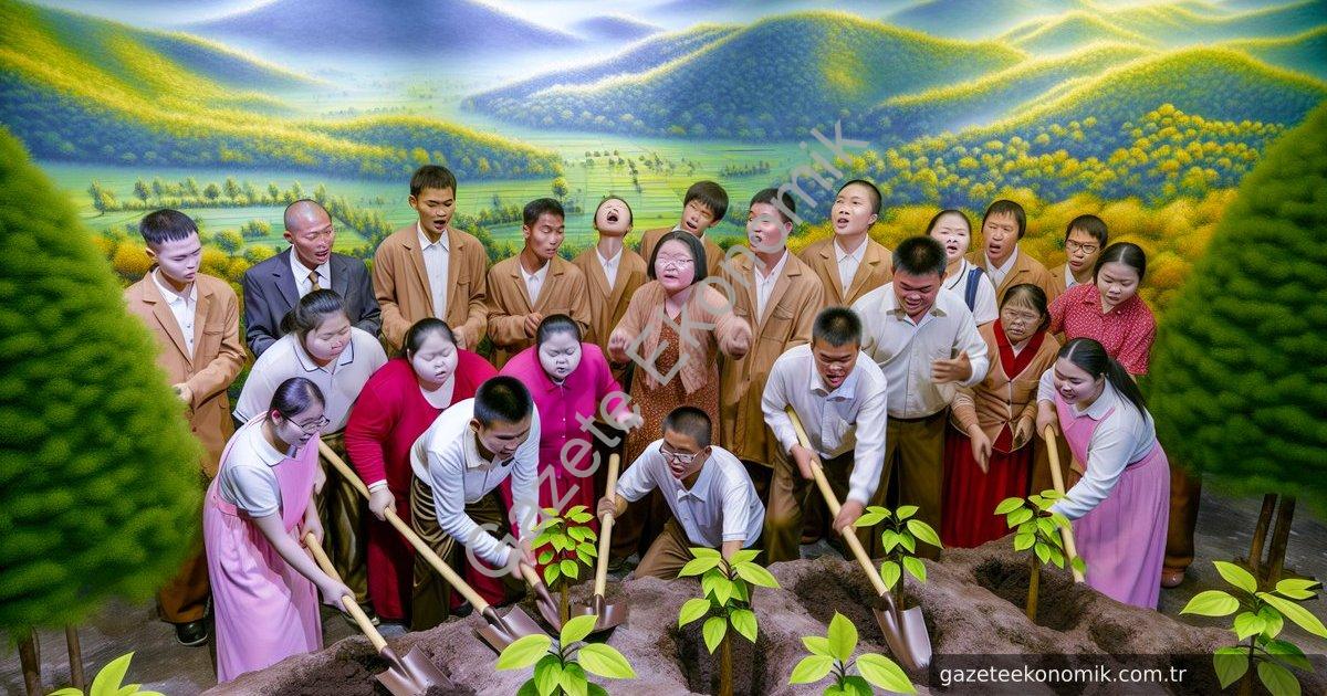 "Imagine a vibrant and heartwarming scene in Efeler where a group of special education students are