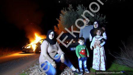 Manisa Alaşehir’de Aile, Yanan Otomobilden Son Dakika Kurtuluşu Yaşadı