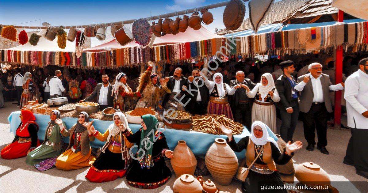 "Create a photorealistic image that depicts the vibrant atmosphere of a cultural heritage festival i