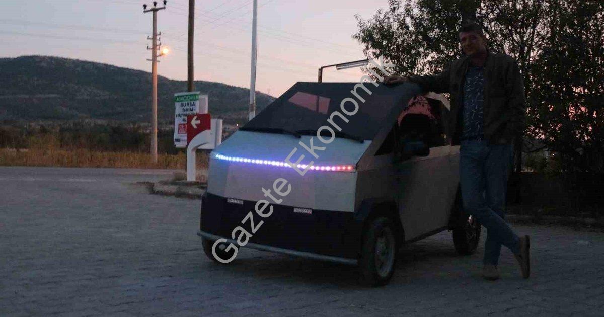 "Denizli’de yerli mucit hurda parçalarla elektrikli pick-up yaptı" başlıklı haber için fotorealistik
