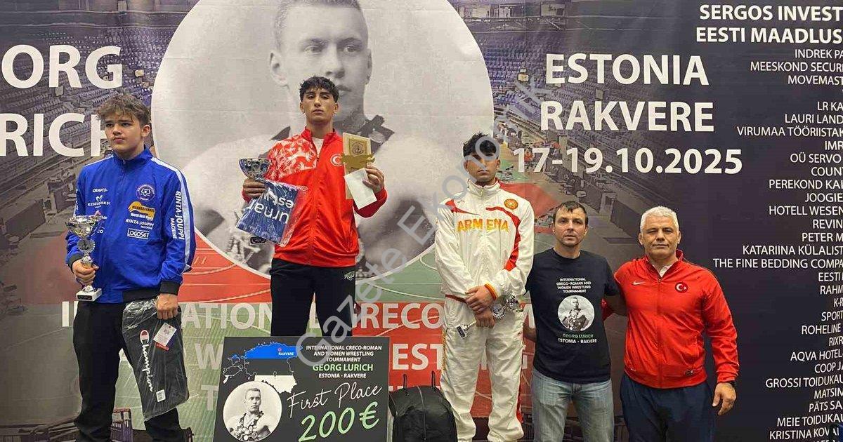 ESTONYA'NIN RAKVERE KENTİNDE DÜZENLENEN ULUSLARARASI GREKOROMEN GÜREŞ TURNUVASI'NDA DENİZLİ SPORCU EĞİTİM MERKEZİ GÜREŞÇİLERİ 2 ALTIN 1 GÜMÜŞ MADALYA İLE ÖNEMLİ BİR BAŞARIYA İMZA ATTI.