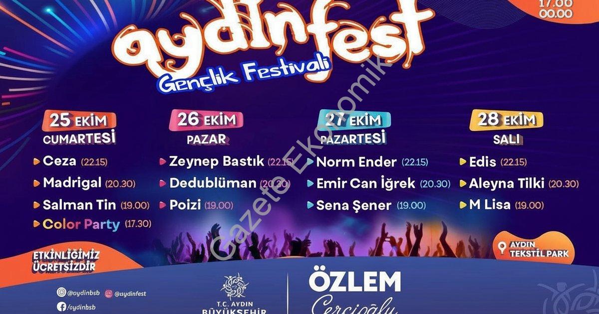 AYDINFEST 25 EKİM’DE BAŞLIYOR