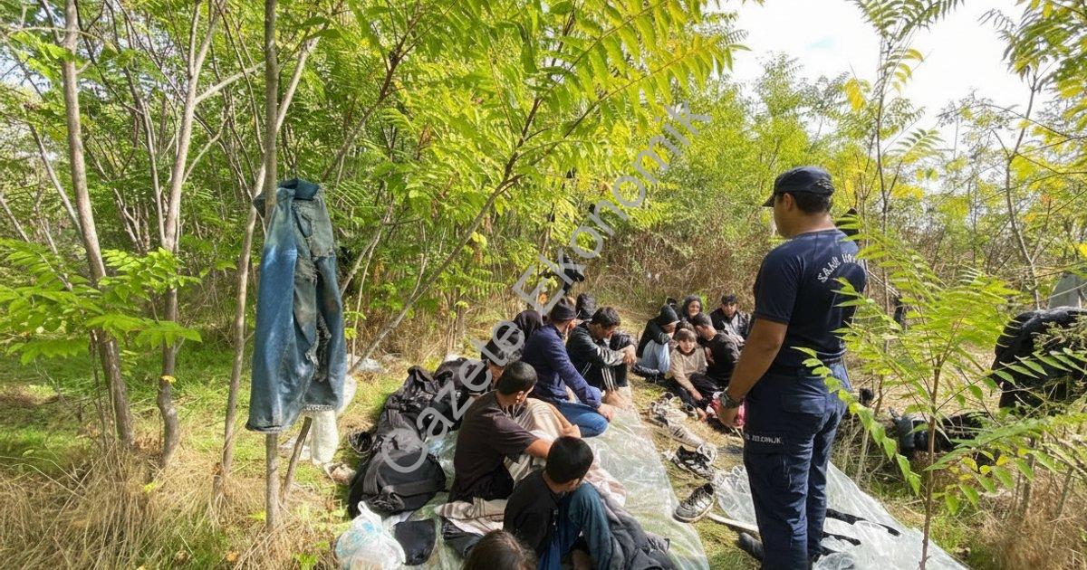 "İzmir açıklarında 66 kaçak göçmen yakalandı, 29 kişi kurtarıldı" başlıklı haber için fotorealistik,