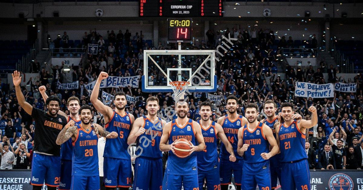 "Aliağa Petkimspor Avrupa’da seri peşinde: Hedef 2’de 2" başlıklı haber için fotorealistik, profesyo