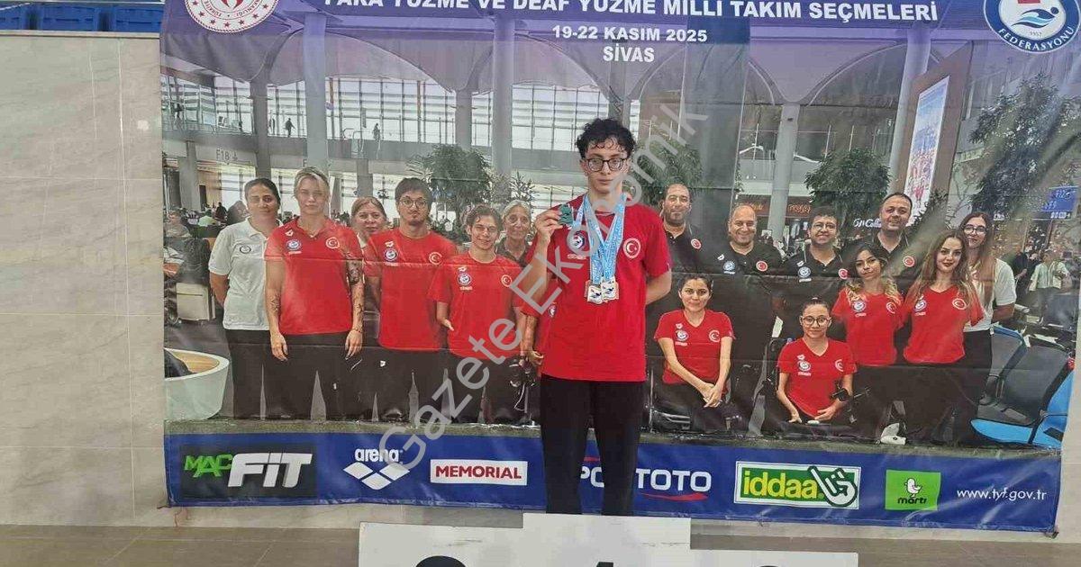 "Sivas'ta Aydınlı Sporcu Beş Madalya ile Döndü" başlıklı haber için fotorealistik, profesyonel bir h