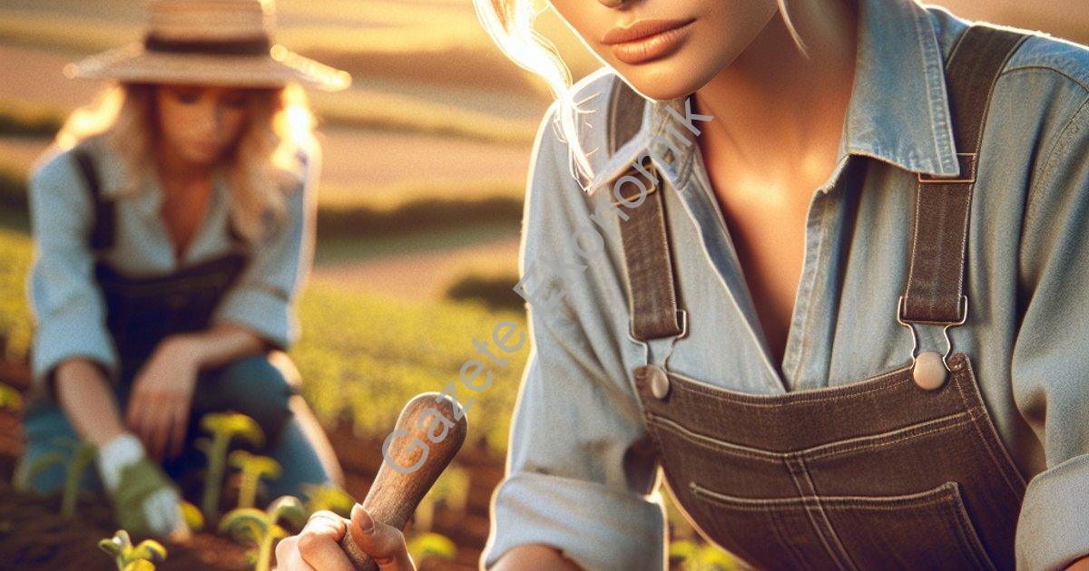 "Genç kadın çiftçi pandemide keşfettiği toprağa hayatını adadı" başlıklı haber için fotorealistik, p