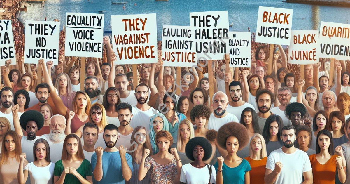 "Didim’de Şiddete Karşı Tek Ses: Eşitlik ve Adalet İçin Buluştular" başlıklı haber için fotorealisti