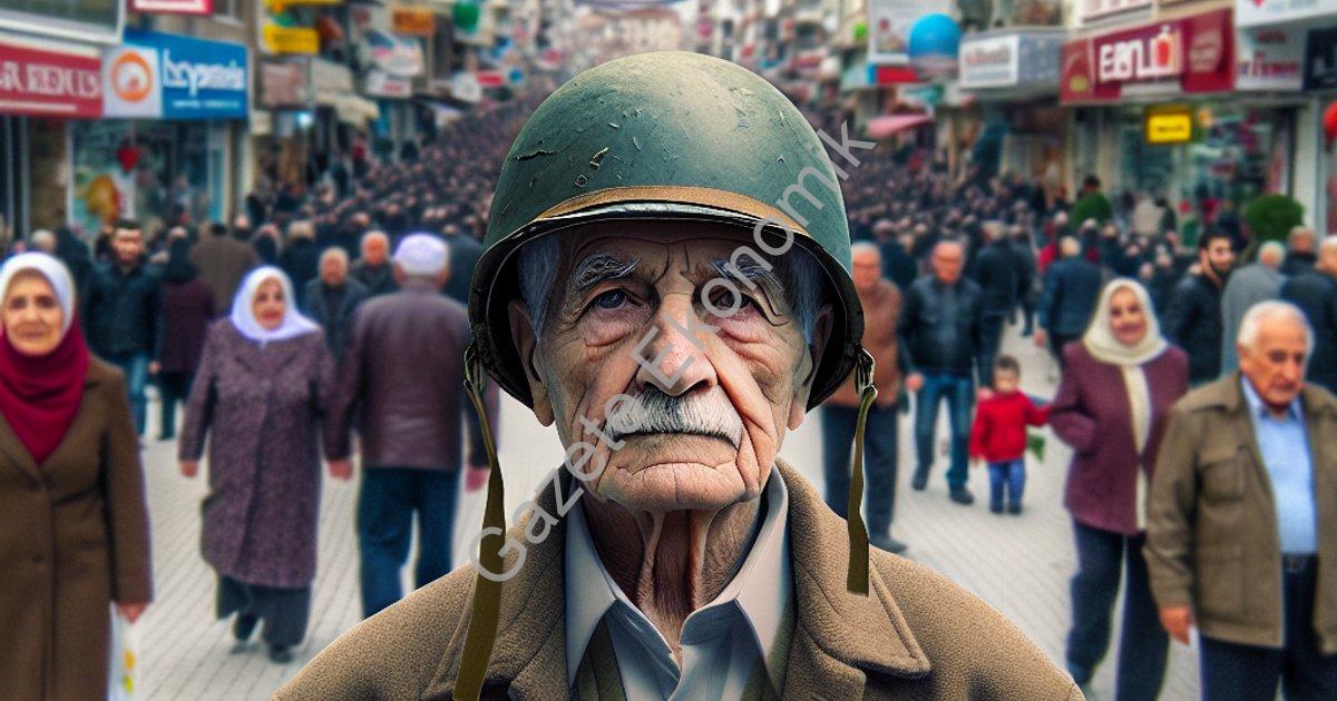 "Denizli'de Şaşırtan Görüntü: Kask Yerine Savaş Miğferi Takan Dede" başlıklı haber için fotorealisti