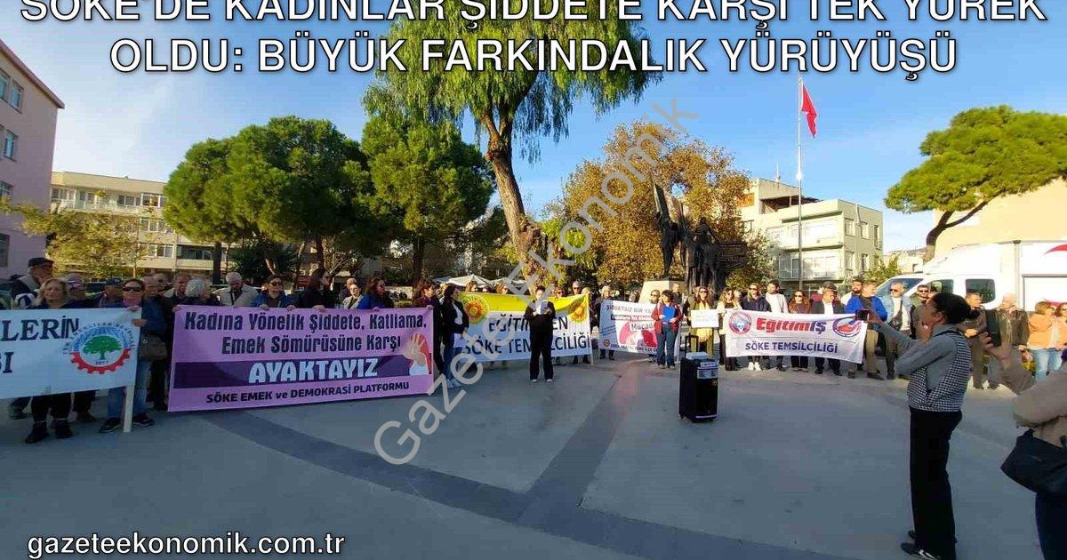 "Söke’de Kadınlar Şiddete Karşı Tek Yürek Oldu: Büyük Farkındalık Yürüyüşü" başlıklı haber için foto