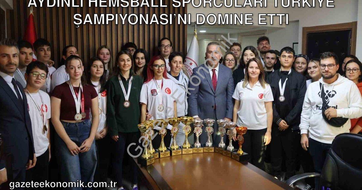 "Aydınlı Hemsball Sporcuları Türkiye Şampiyonası’nı Domine Etti" başlıklı haber için fotorealistik,