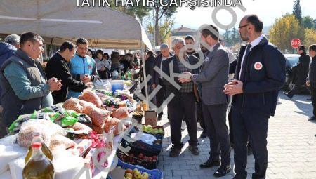 Tavas’ta Gazze İçin Gönül Köprüsü: Başkan Tatık Hayır Çarşısında