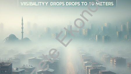 Denizli’de Yoğun Sis Hayatı Felç Etti: Görüş Mesafesi 10 Metreye Düştü