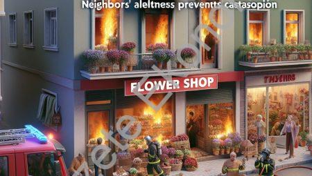 Aydın Efeler’de Çiçekçi Yangını: Komşuların Dikkati Faciayı Önledi