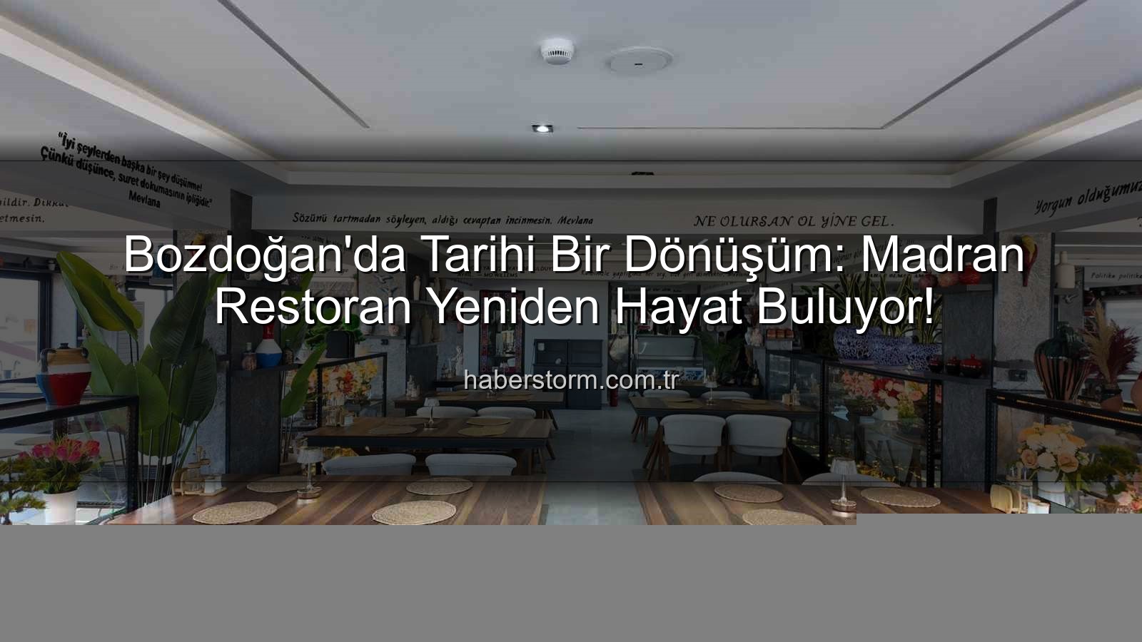 Madran Restoran - Bozdoğan'da Madran Restoran Yeniden Açılıyor: İlçeye Yeni Bir Nefes Geliyor