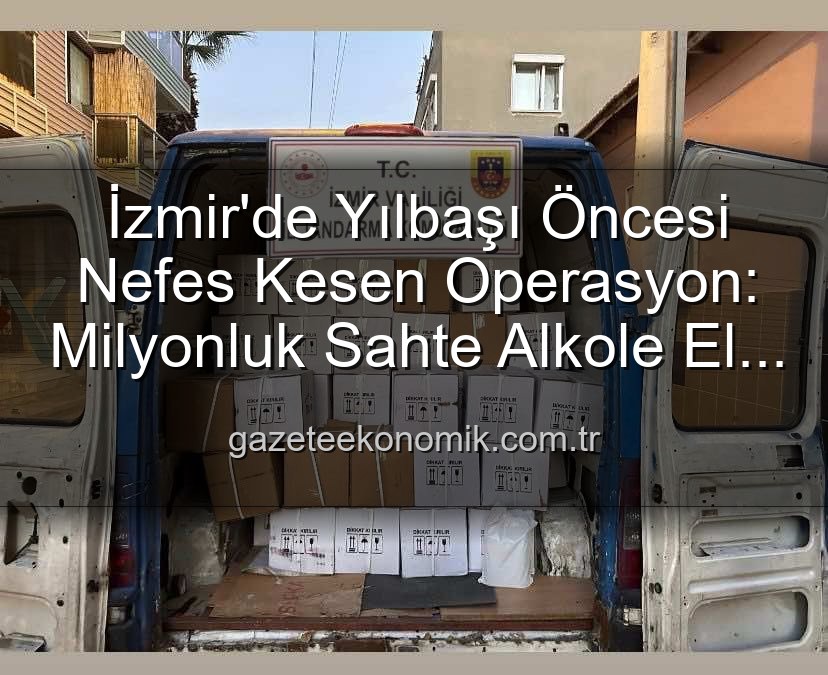 kaçak alkol - İzmir'de Yılbaşı Öncesi Nefes Kesen Operasyon: Milyonluk Sahte Alkole El Konuldu