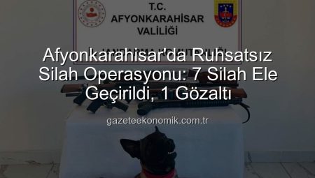 Afyonkarahisar’da Ruhsatsız Silah Operasyonu: 7 Silah Ele Geçirildi, 1 Gözaltı