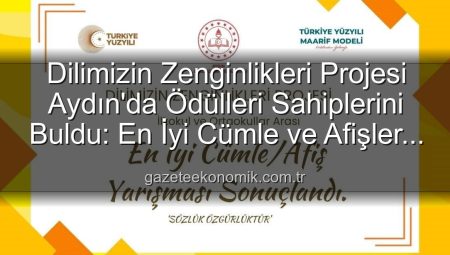 Dilimizin Zenginlikleri Projesi Aydın’da Ödülleri Sahiplerini Buldu: En İyi Cümle ve Afişler Belli Oldu