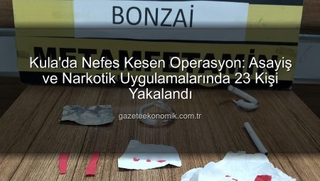 Kula’da Nefes Kesen Operasyon: Asayiş ve Narkotik Uygulamalarında 23 Kişi Yakalandı