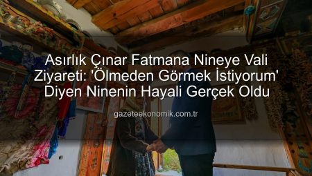 Asırlık Çınar Fatmana Nineye Vali Ziyareti: ‘Ölmeden Görmek İstiyorum’ Diyen Ninenin Hayali Gerçek Oldu