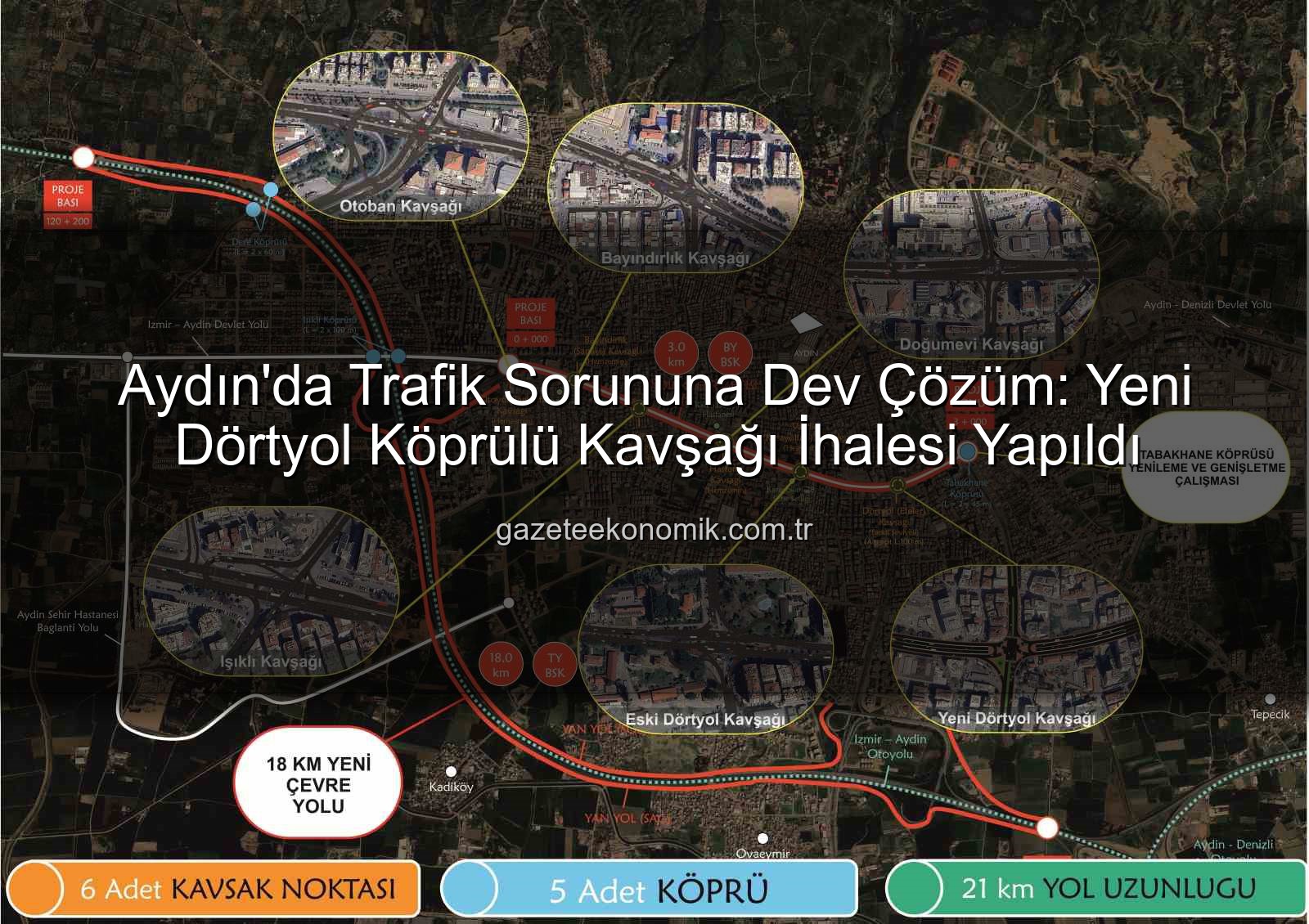 Yeni Dörtyol Köprülü Kavşağı - Aydın'da Trafik Sorununa Dev Çözüm: Yeni Dörtyol Köprülü Kavşağı İhalesi Yapıldı
